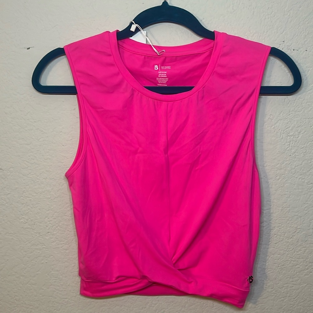 BuffBunny Hot Pink Cropped Tank NWT